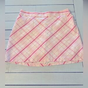 Lady Hagen Pink and White Plaid Golf Skort